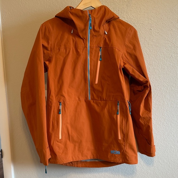 Stio Jackets & Blazers - Stio Women's Environ XT Burnt Orange Hooded Shell Jacket Anorak size small
